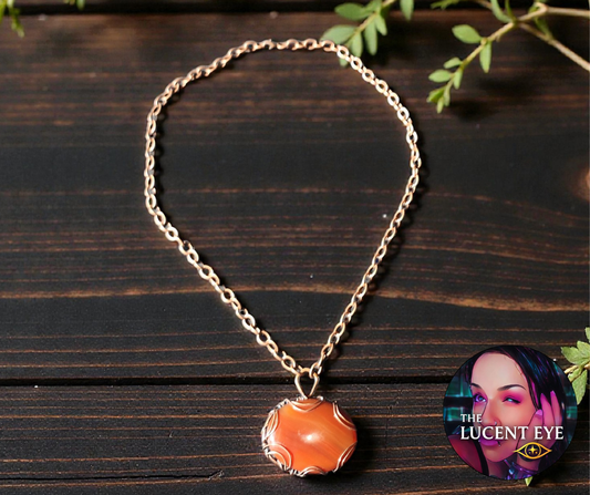 Carnelian Wire-Wrapped Pendant