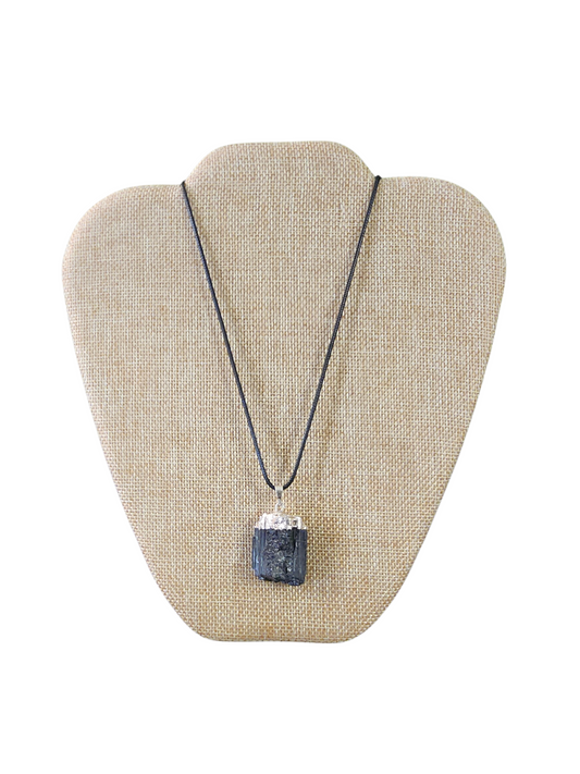 Black Tourmaline With Silver Accent