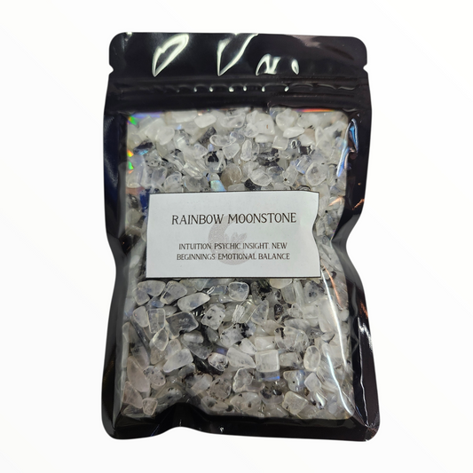 Rainbow Moonstone crystal chips