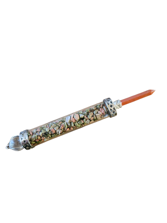 Unakite Reiki Wand