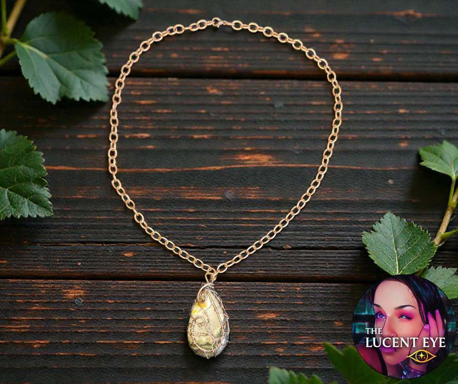 Tear Drop Bumblebee Jasper Pendant